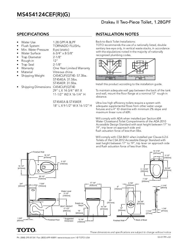 Drake II Two-Piece Toilet 1.28 GPF