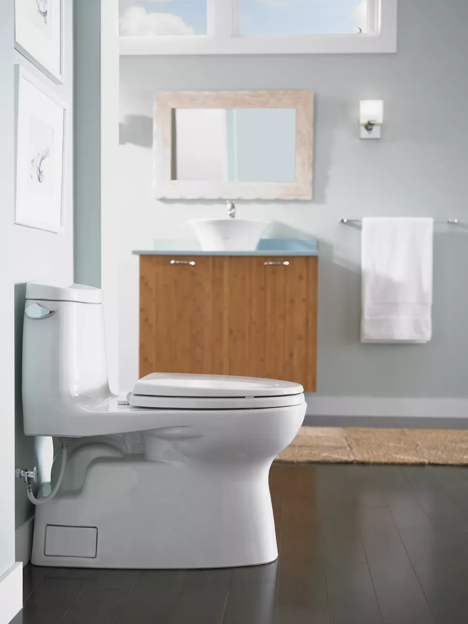 Carlyle II One-Piece Toilet, 1.28 GPF,WASHLET + Connection
