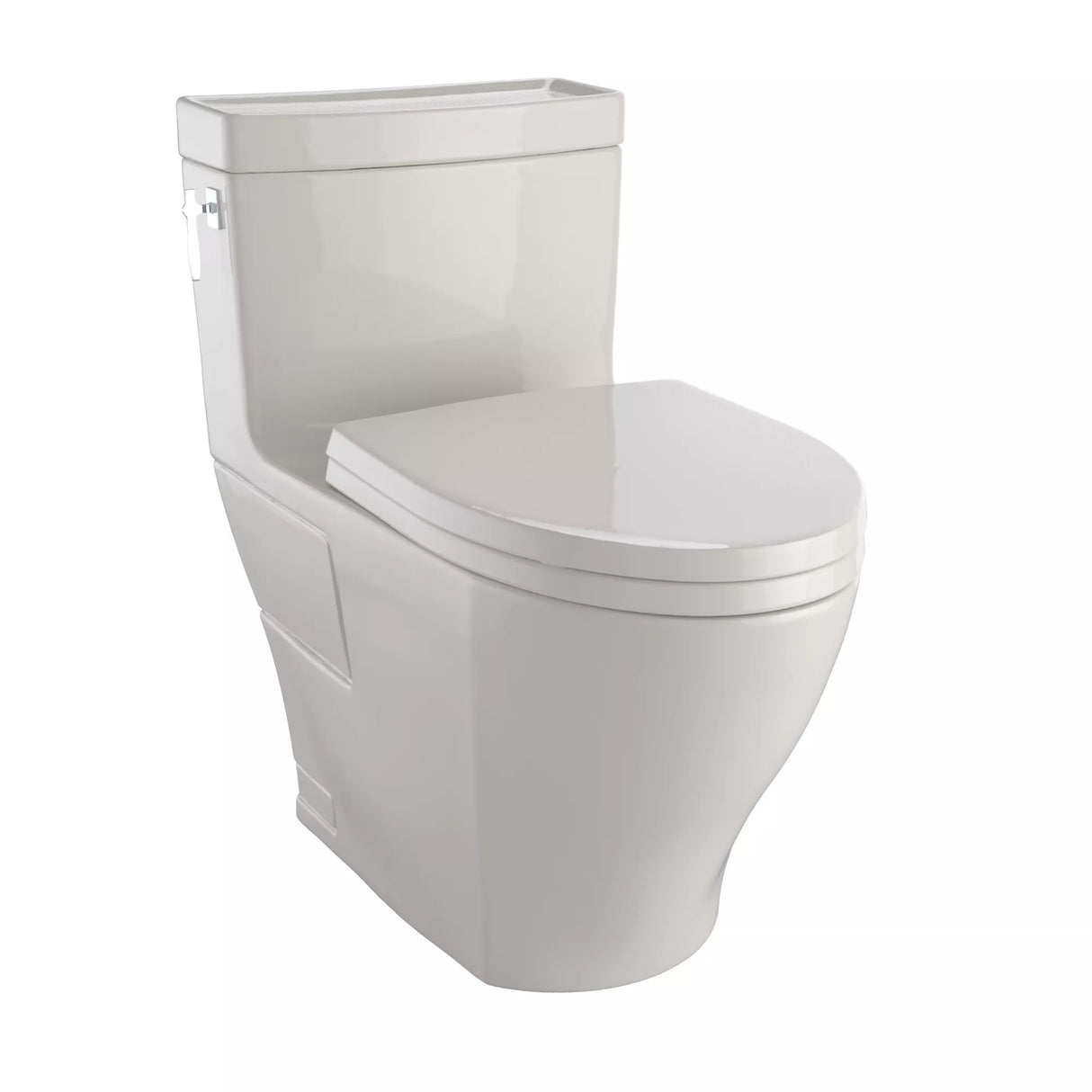 AimesOne-Piece Toilet, 1.28GPF, Elongated Bowl -WASHLET+ Connection