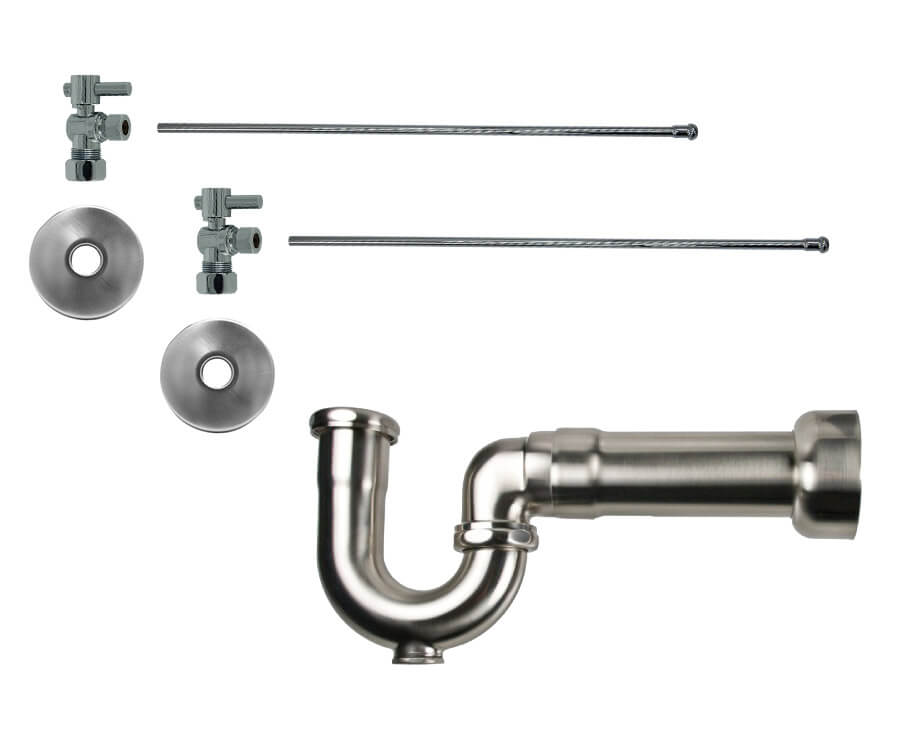 Lavatory Supply Kit - Mini Lever Handle with 1/4 Turn Ball Valve (MT521-NL) - Angle, Massachusetts P-Trap