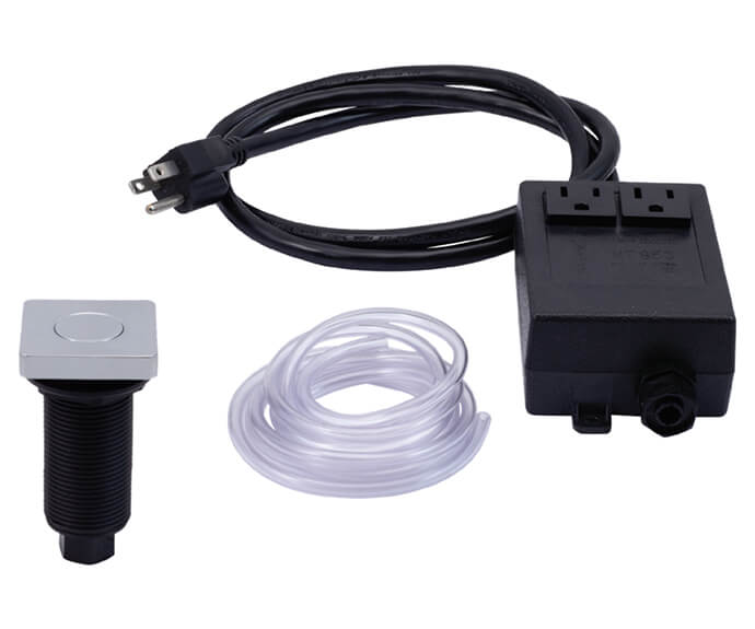 Square “Deluxe” Flush Waste Disposer Air Switch with Freedom Mount