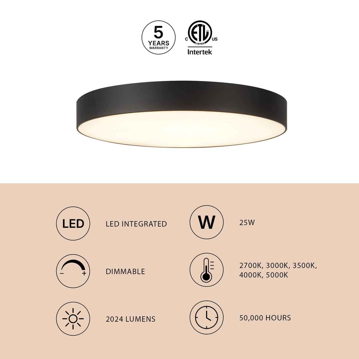 Kuzco Vibe Musa 11-in Flush Mount