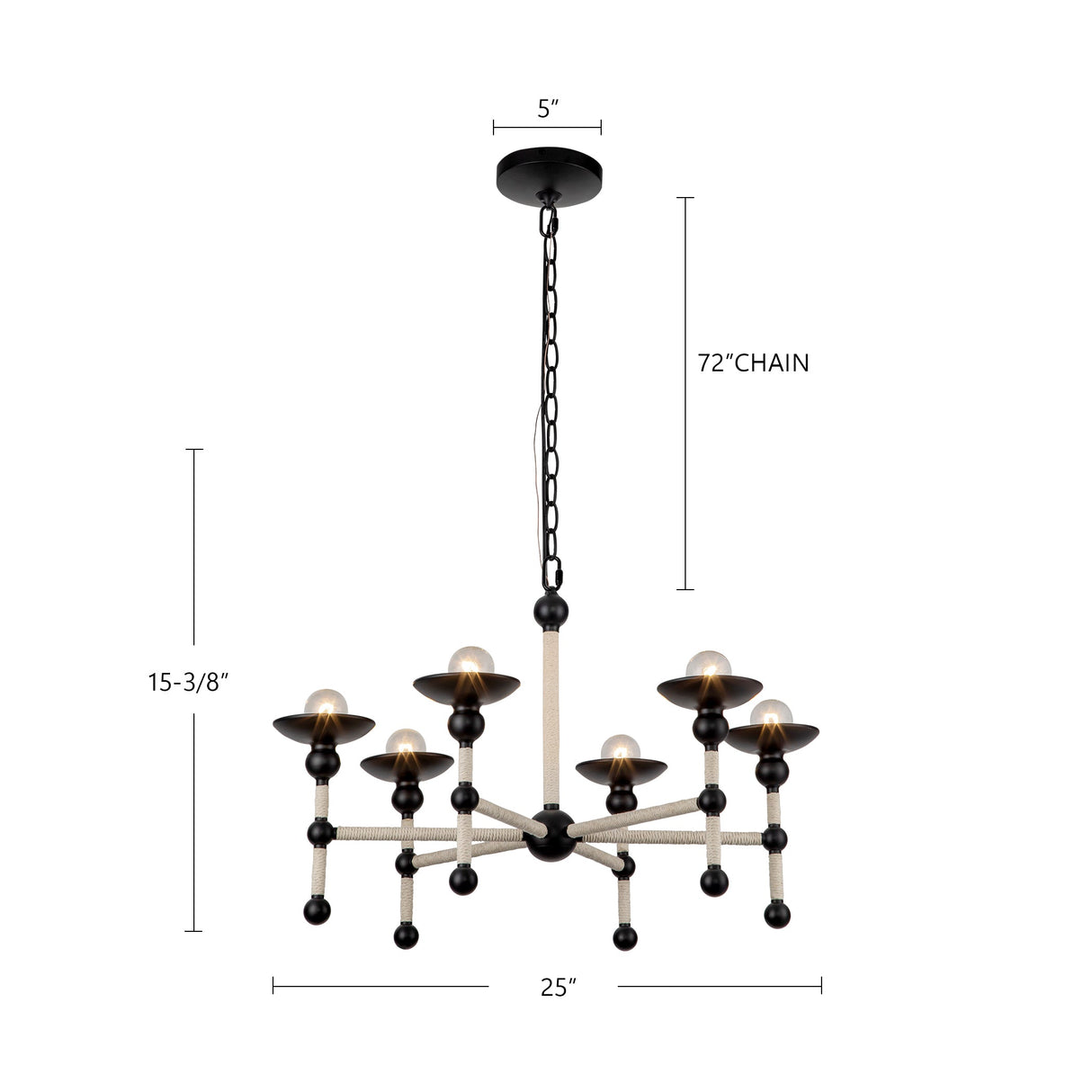 Alora Nadine 25-in Chandelier