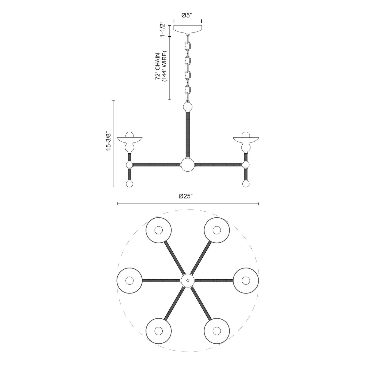 Alora Nadine 25-in Chandelier