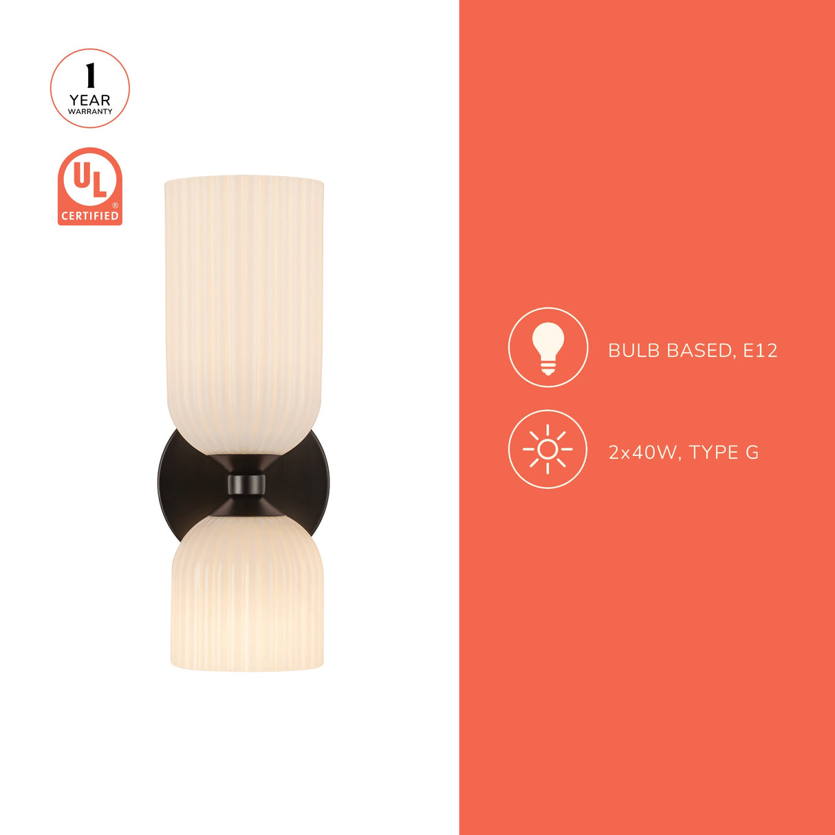 Alora Mood Nelly 12-in Wall/Vanity Light