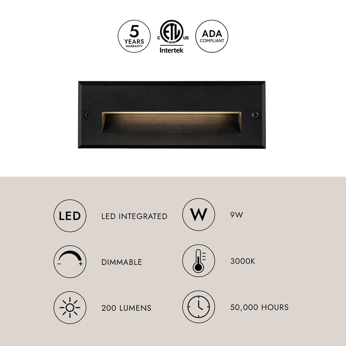 Kuzco Newport 10-in Exterior Wall/Step Light