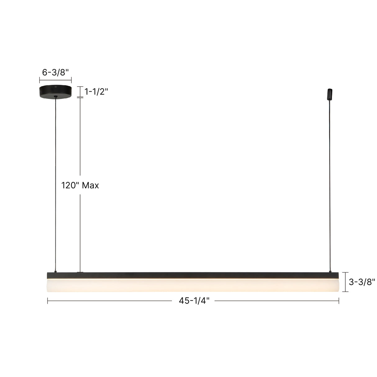Kuzco Nio 45-in Linear Pendant