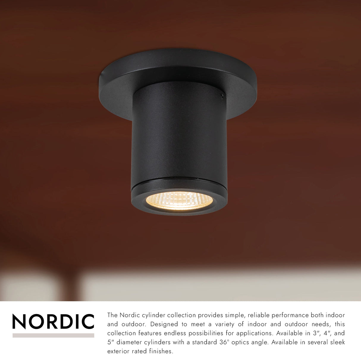 Kuzco Architectural Nordic 3-in (2-in Dia.) Exterior Ceiling