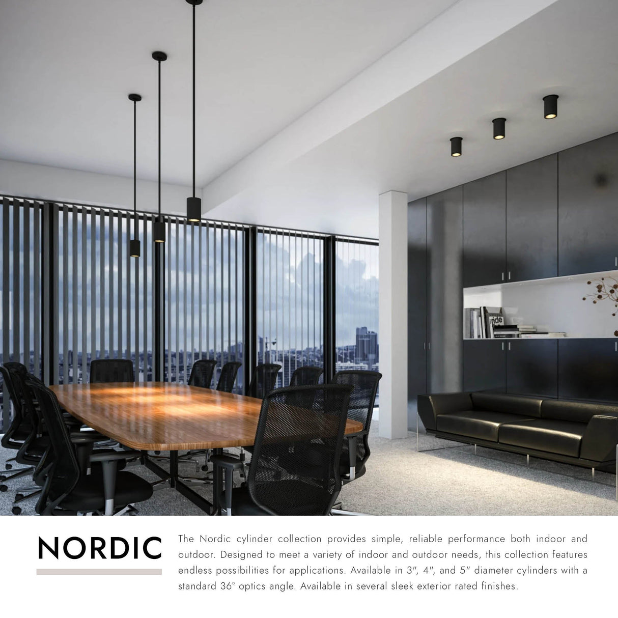 Kuzco Architectural Nordic 6-in (3-in Dia.) Exterior Ceiling