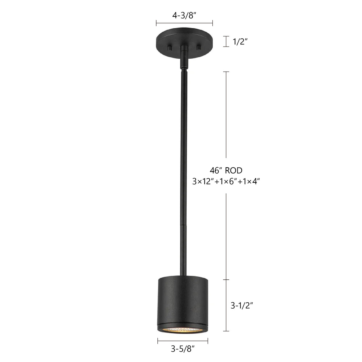 Kuzco Architectural Nordic 3-in (3-in Dia.) Exterior Pendant
