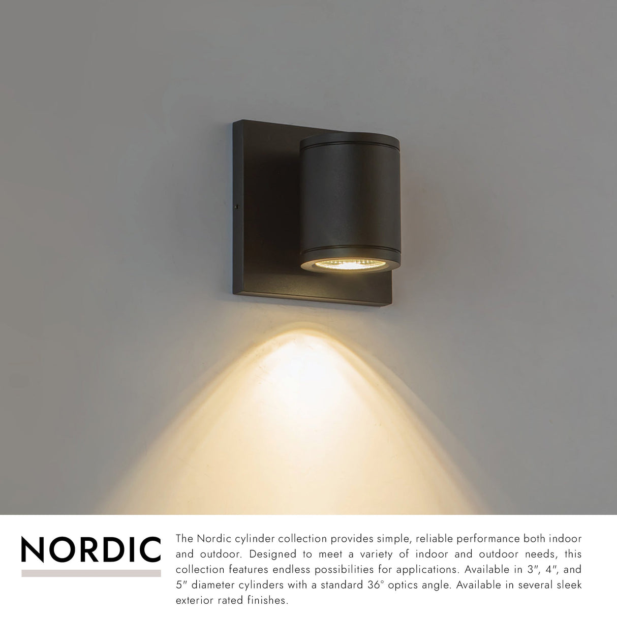 Kuzco Architectural Nordic 4-in (2-in Dia.) Exterior Wall