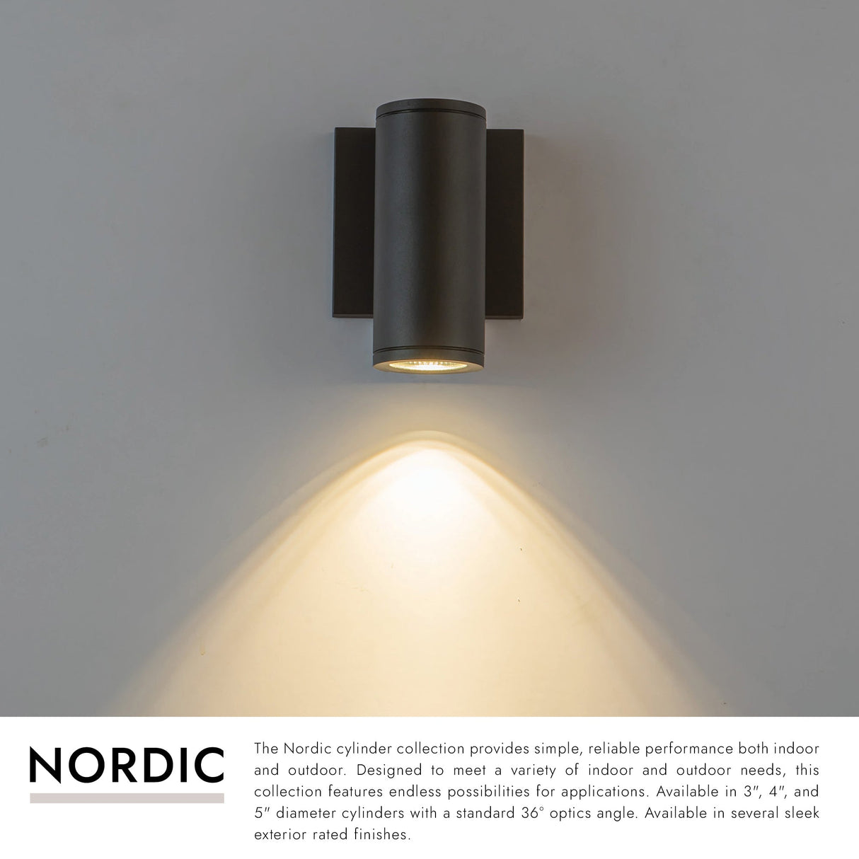 Kuzco Architectural Nordic 6-in (2-in Dia.) Exterior Wall