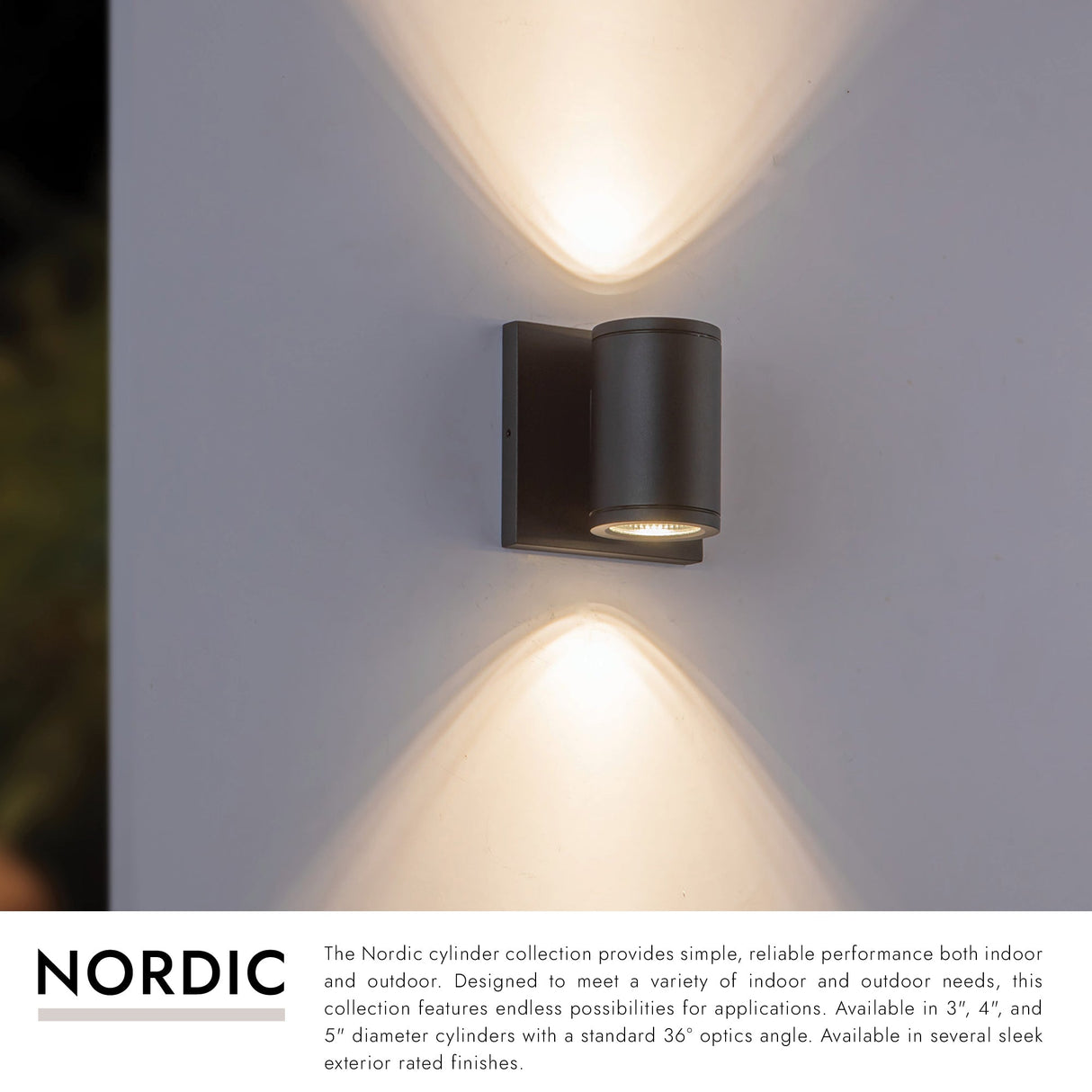 Kuzco Architectural Nordic 4-in (2-in Dia.) Exterior Wall