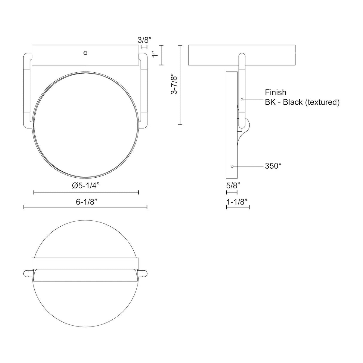 Kuzco Novel 5-in Semi-Flush Mount