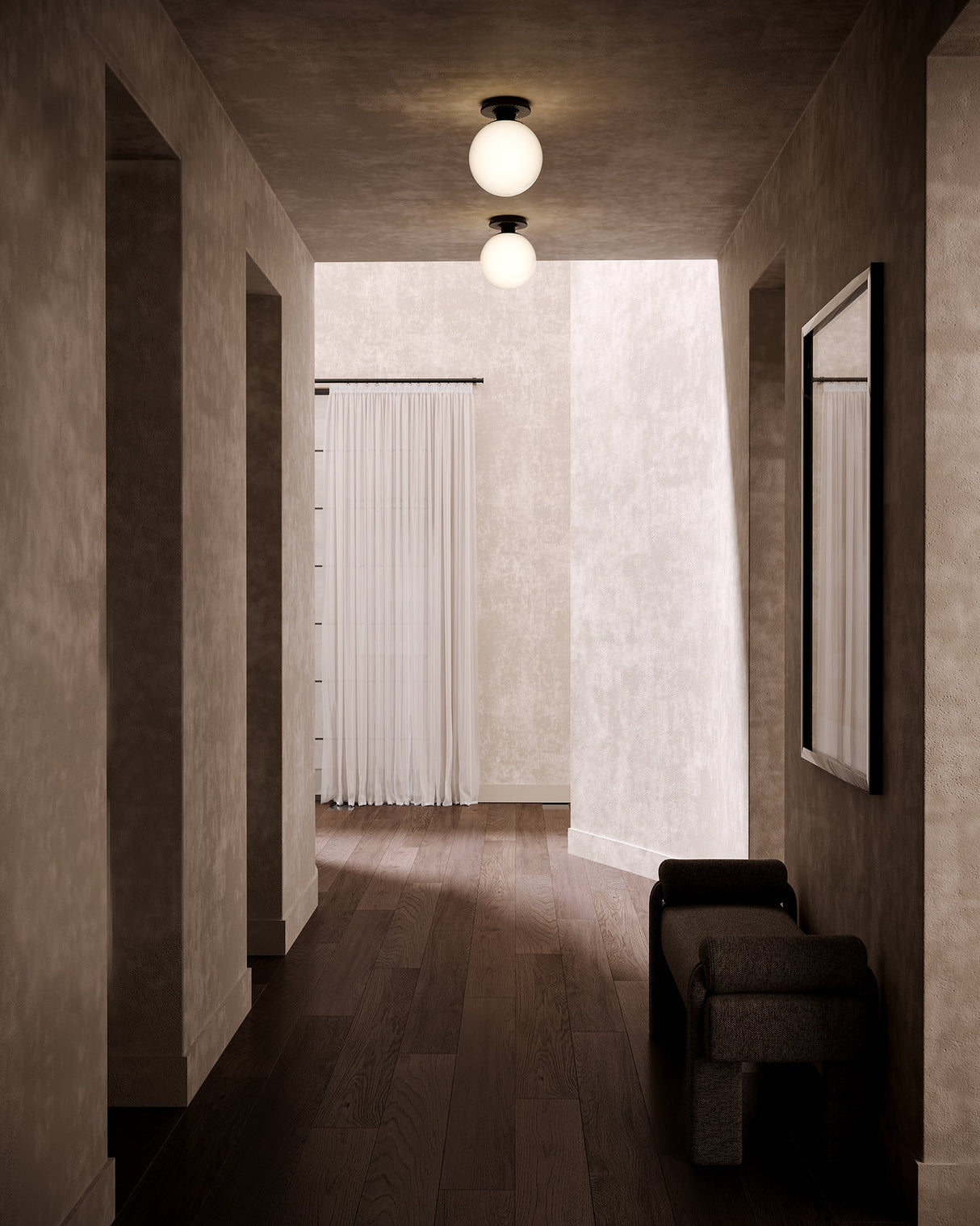 Alora Mood Otis 8-in Semi-Flush Mount