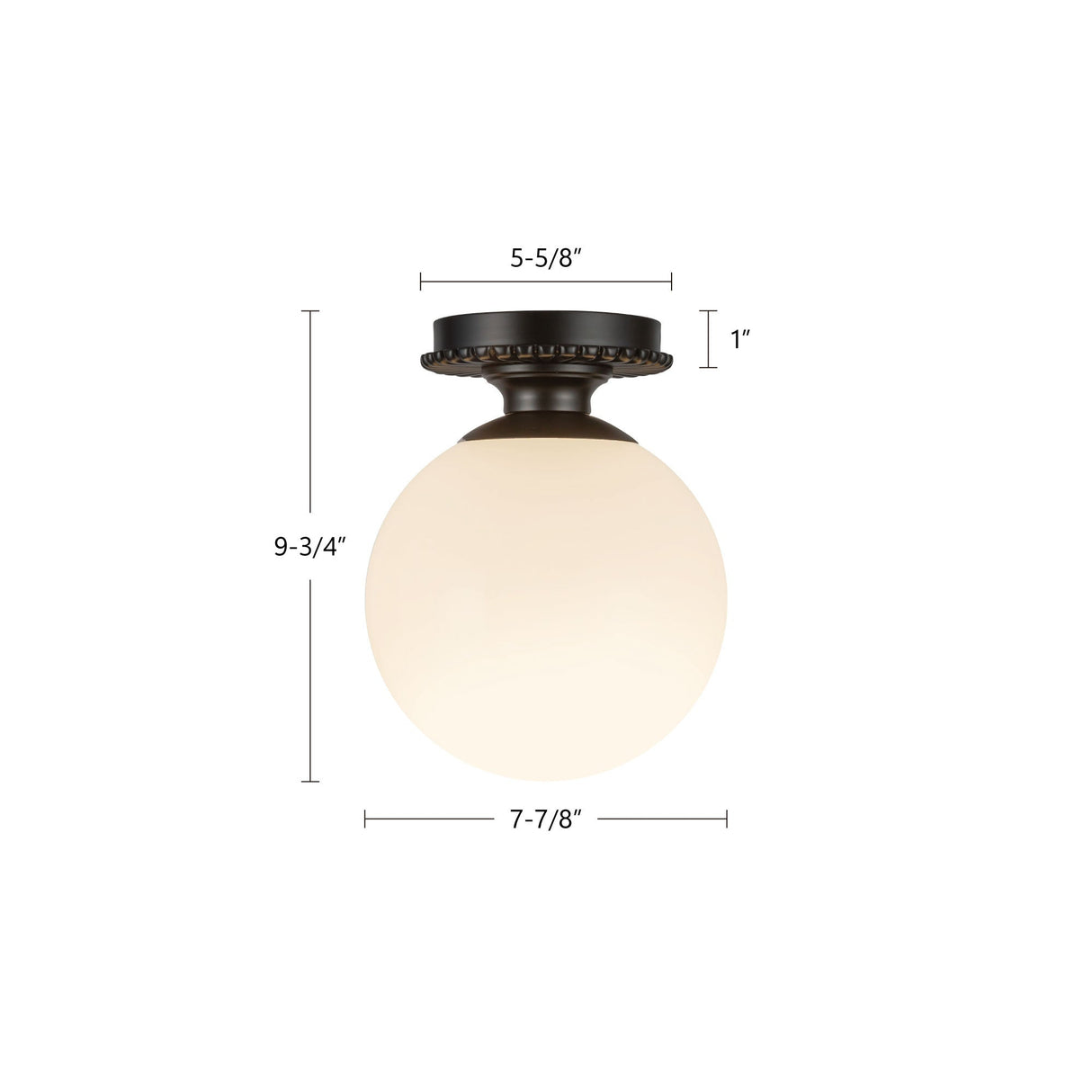 Alora Mood Otis 8-in Semi-Flush Mount