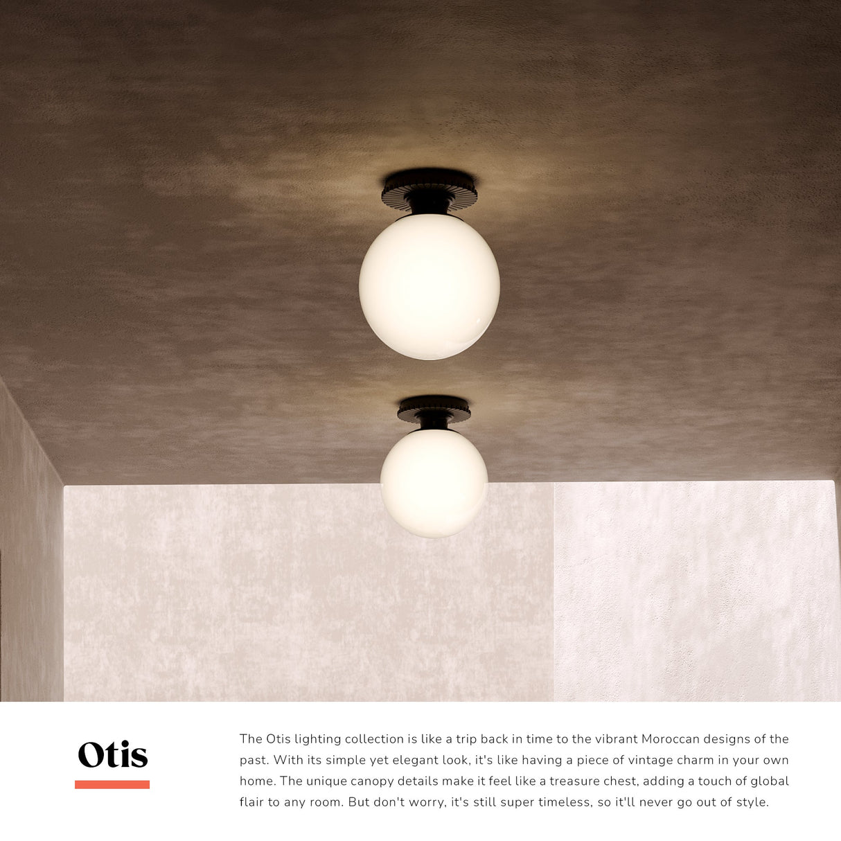 Alora Mood Otis 8-in Semi-Flush Mount