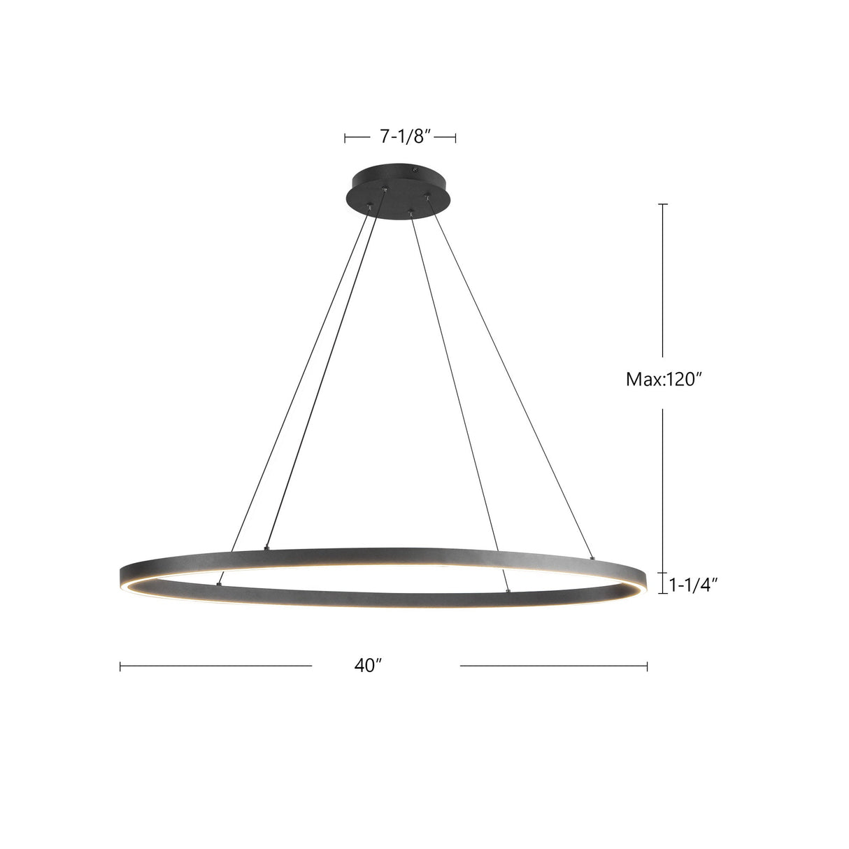 Kuzco Ovale 40-in Linear Pendant
