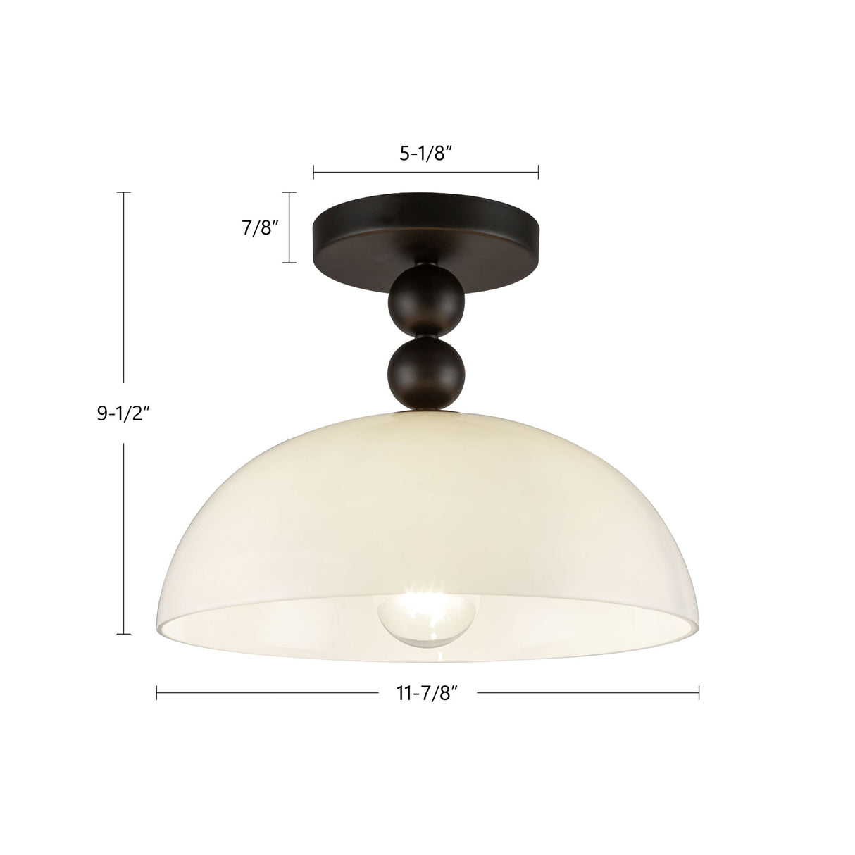 Alora Mood Paisley 12-in Semi-Flush Mount