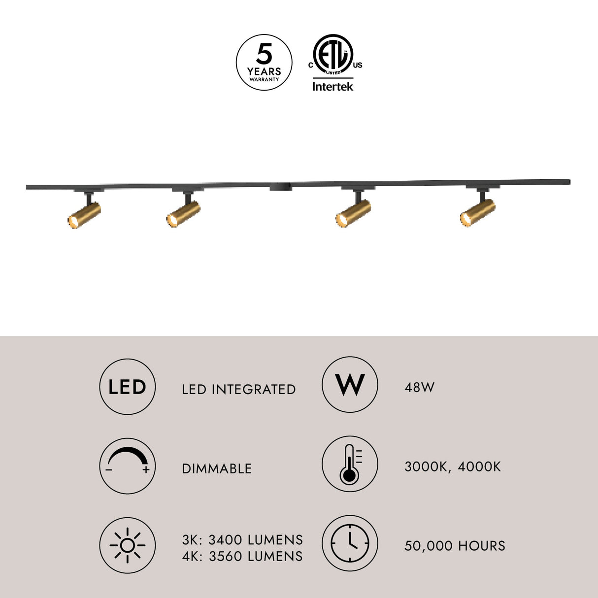 Kuzco Trilo Ceiling Kit - Paolo 2in 4-Head