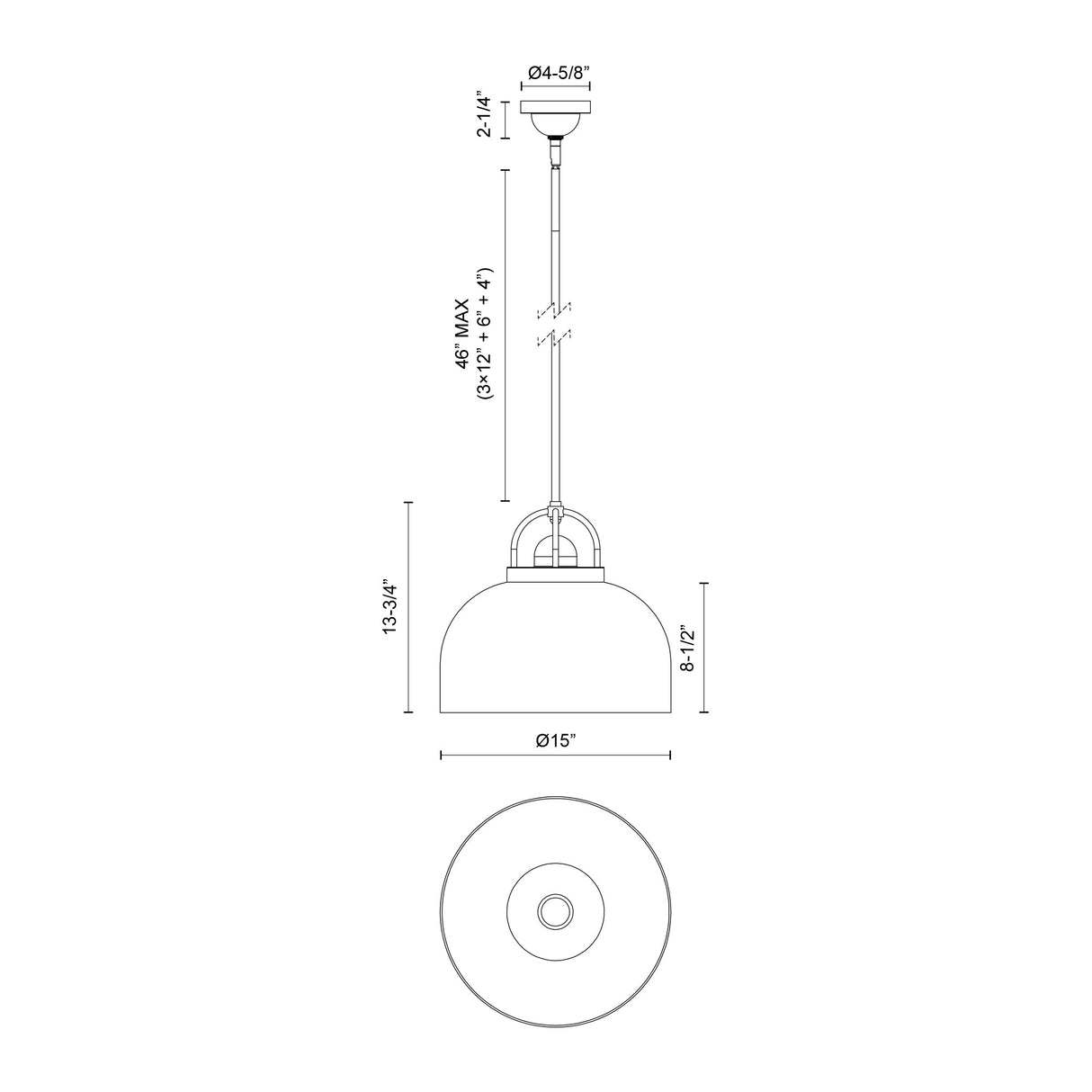Alora Mood Lancaster 15-in Pendant