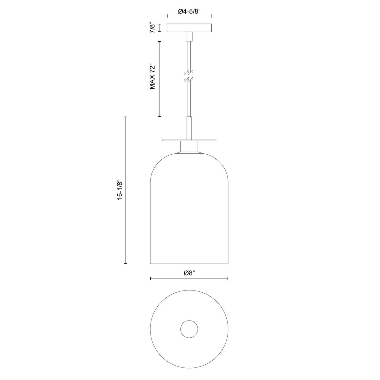 Alora Mood Sylvia 8-in Pendant