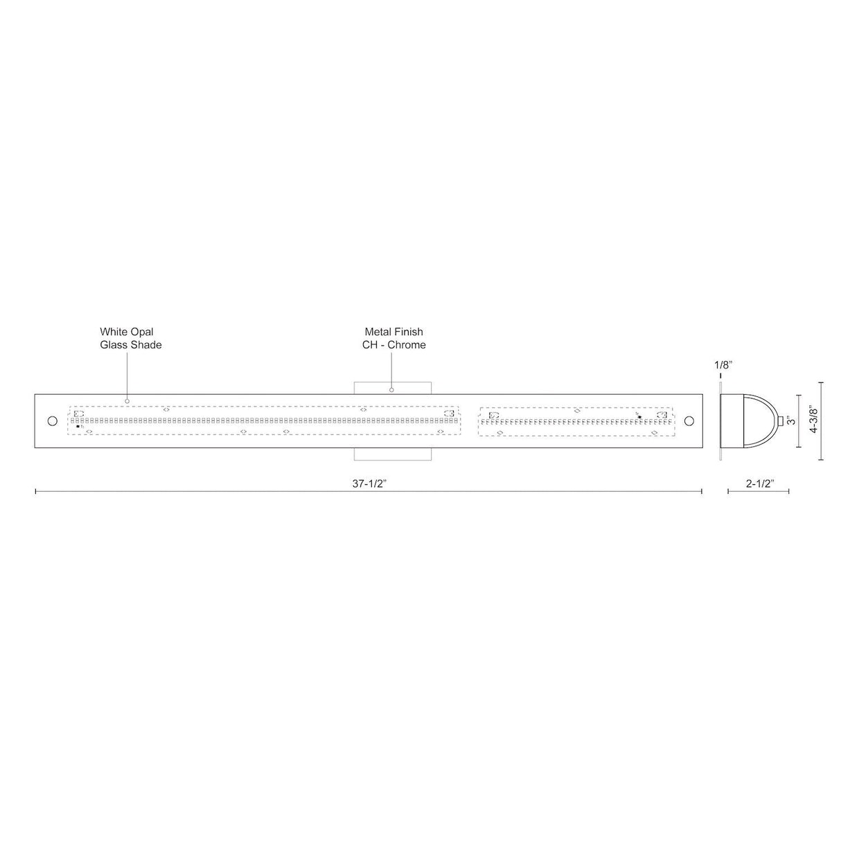 Kuzco Peggy 38-in Vanity Light