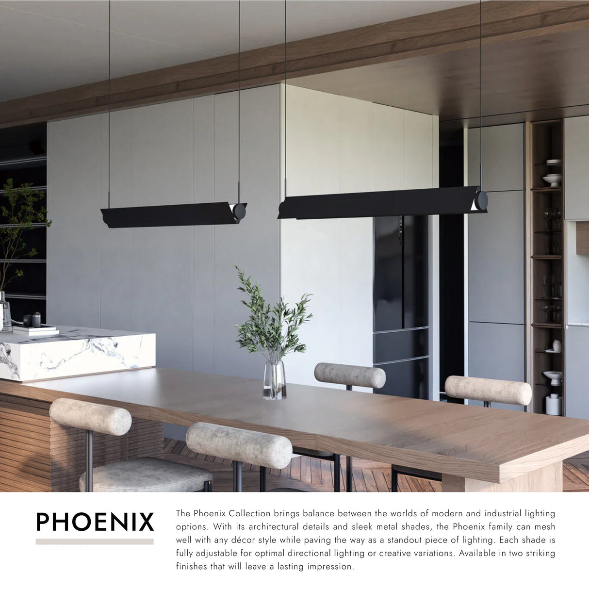 Kuzco Phoenix 36-in Linear Pendant