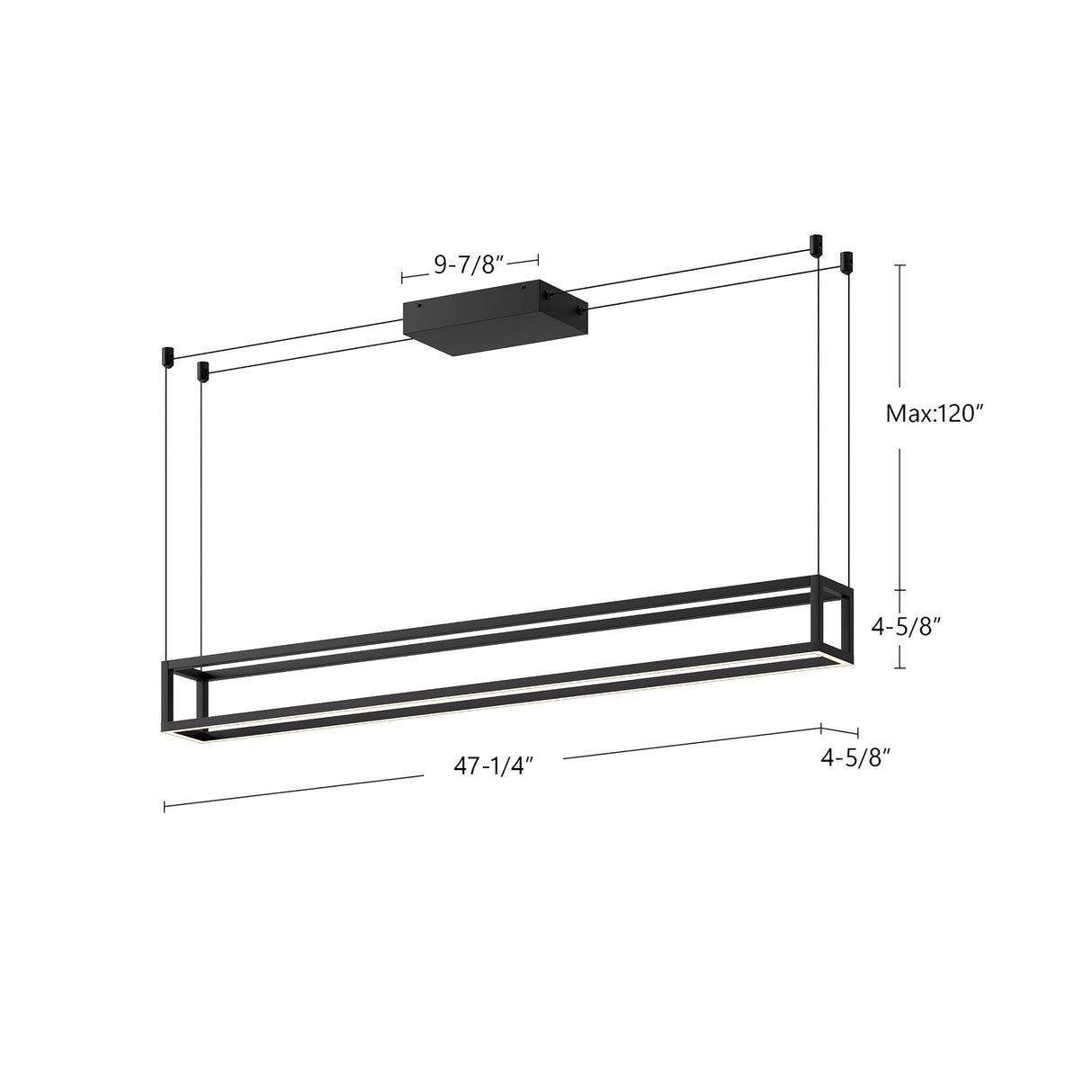 Kuzco Plaza 48-in Linear Pendant