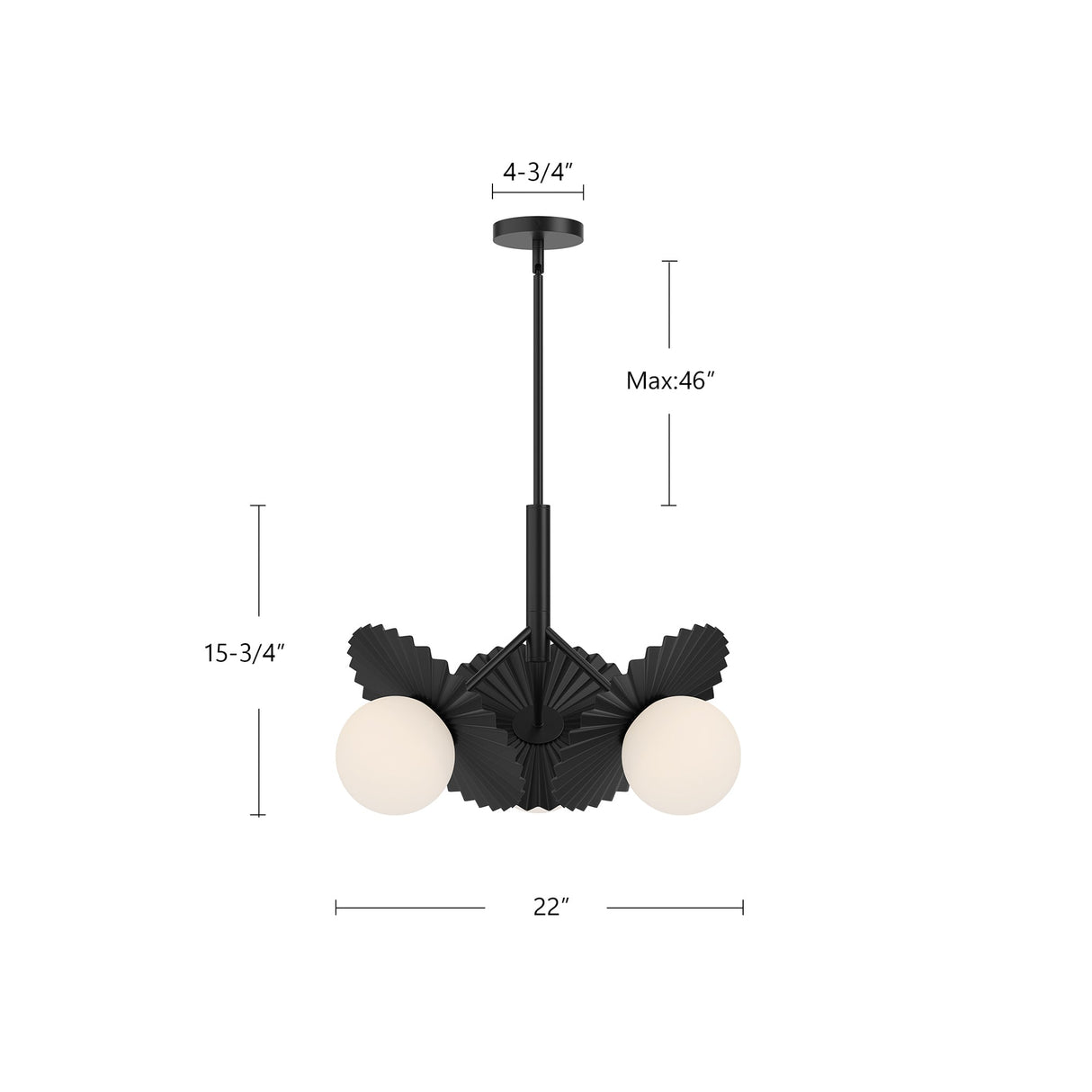 Alora Mood Plume 22-in Chandelier