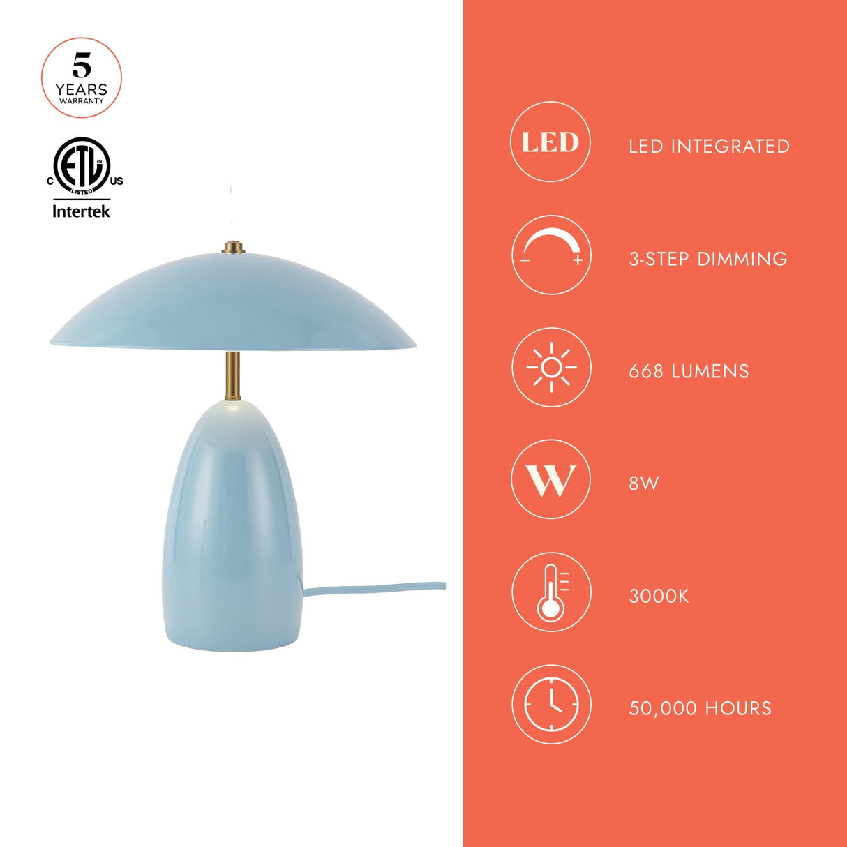 Alora Mood Poppy 12-in Table Lamp