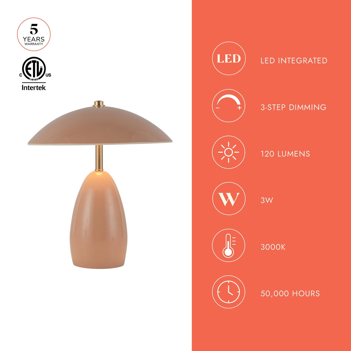 Alora Mood Poppy 9-in Table Lamp