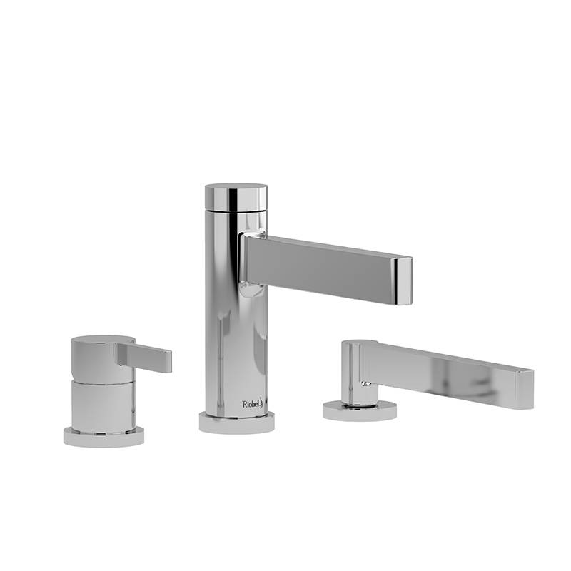 Paradox 3-piece deck-mount tub filler with hand shower trim