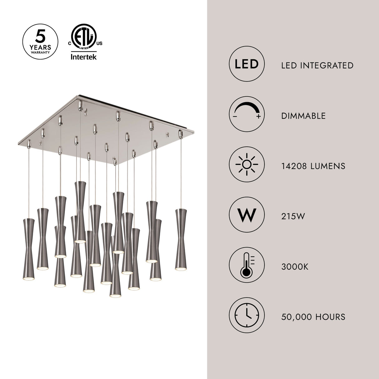 Kuzco Robson 2-in 16 Head Multi Pendant