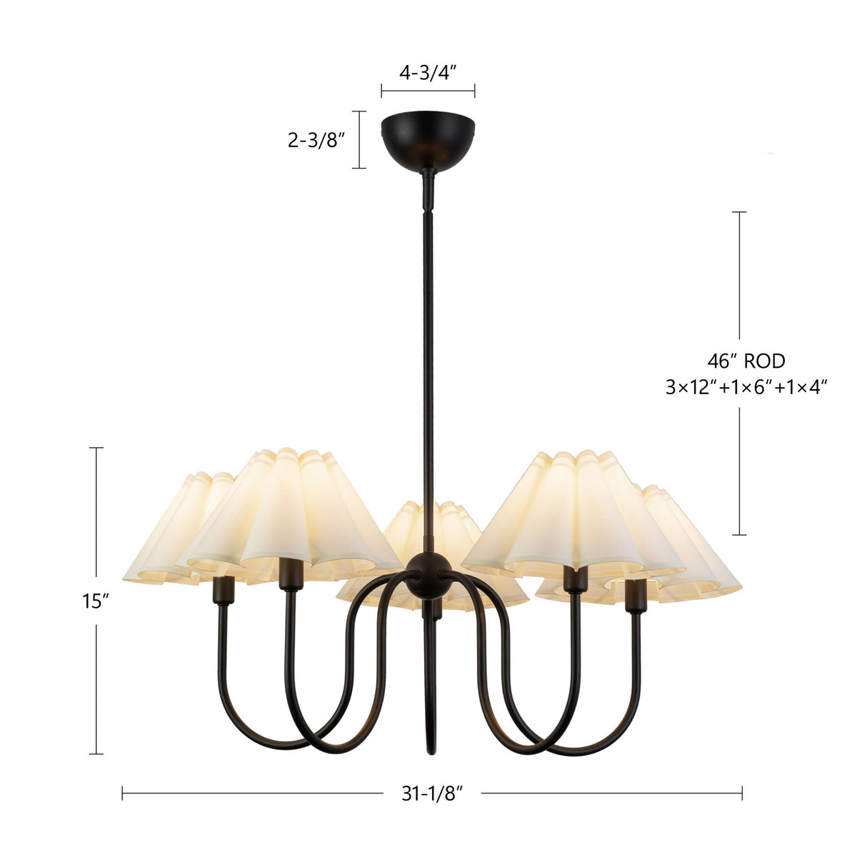 Alora Mood Rosemary 31-in Chandelier