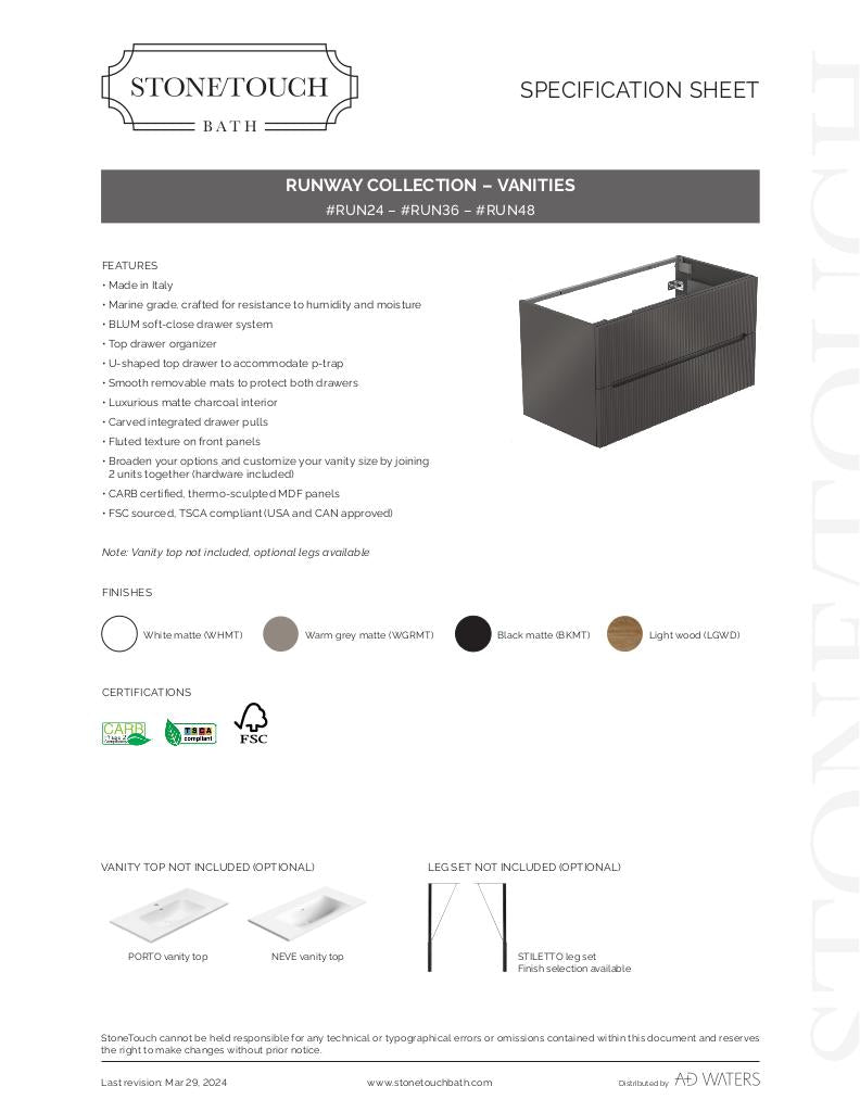 Runway Wallmount Vanity