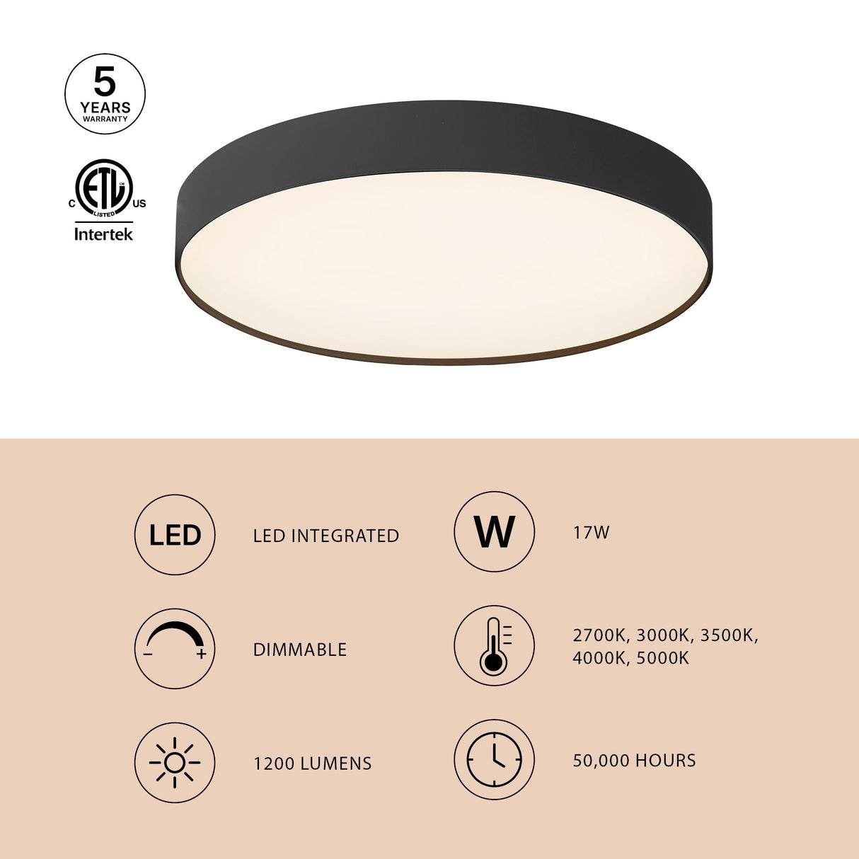 Kuzco Vibe Rynn 7-in Flush Mount