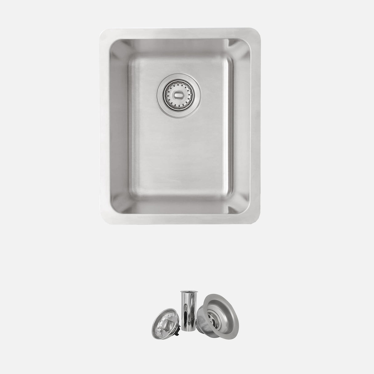 STYLISH 15 inch Single Bowl Undermount and Drop-in Stainless Steel Kitchen Sink