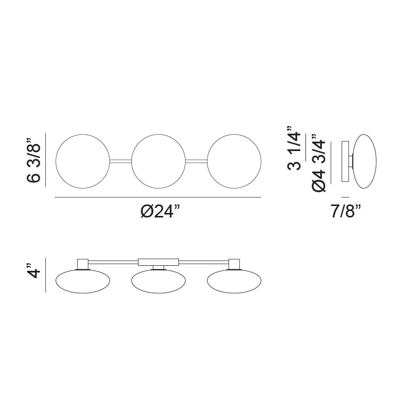 Matteo Pearlesque 3-Light Wall Sconce S05103AG - image 2