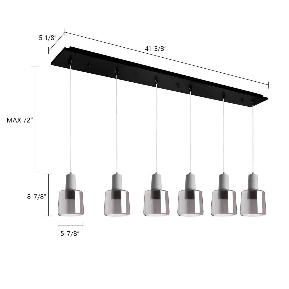 Kuzco Samson 6-in 6 Head Multi Pendant