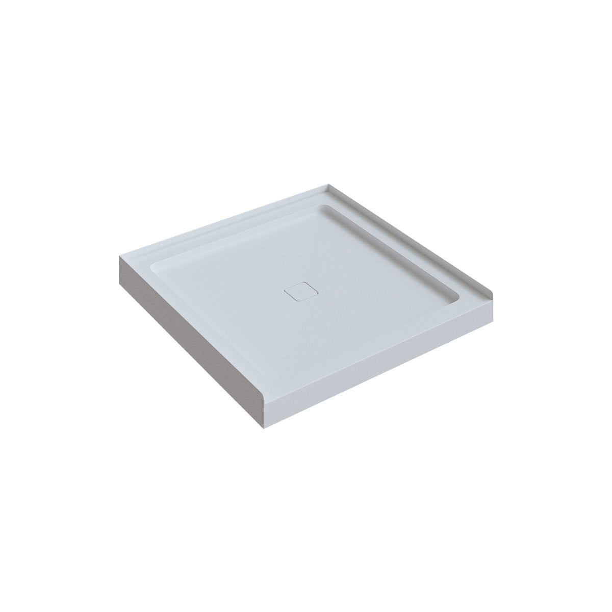 Efrain 36x36 Alcove Acrylic Shower Base Alcove center drain (3 flanges