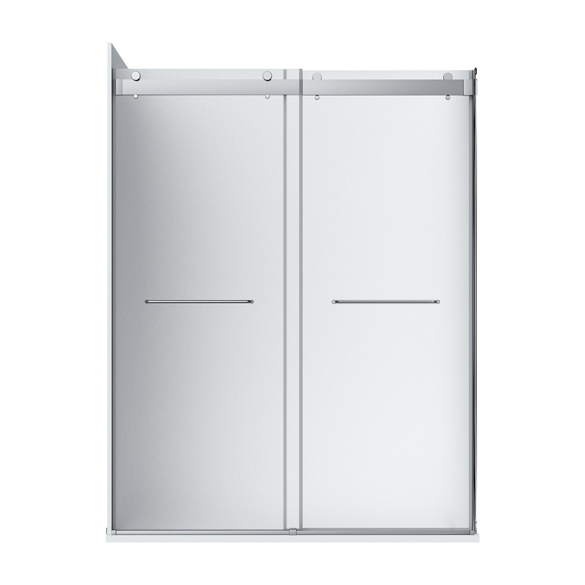 Flora 36x48 Frosted Glass - Chrome-L