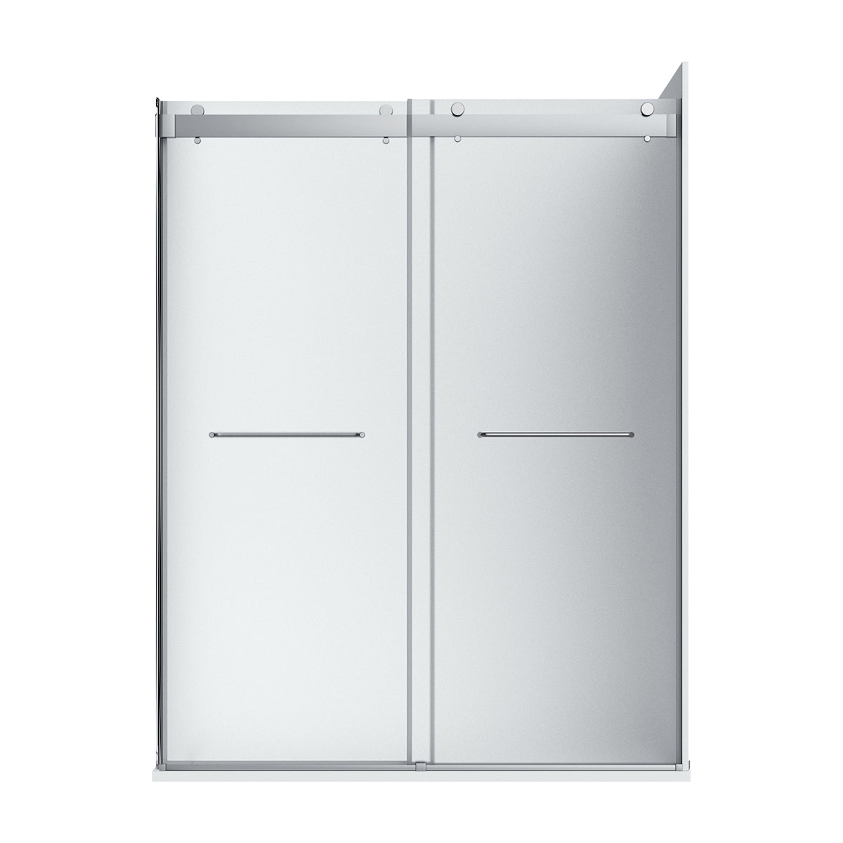 Flora-36x48 Frosted Glass-Chrome-R