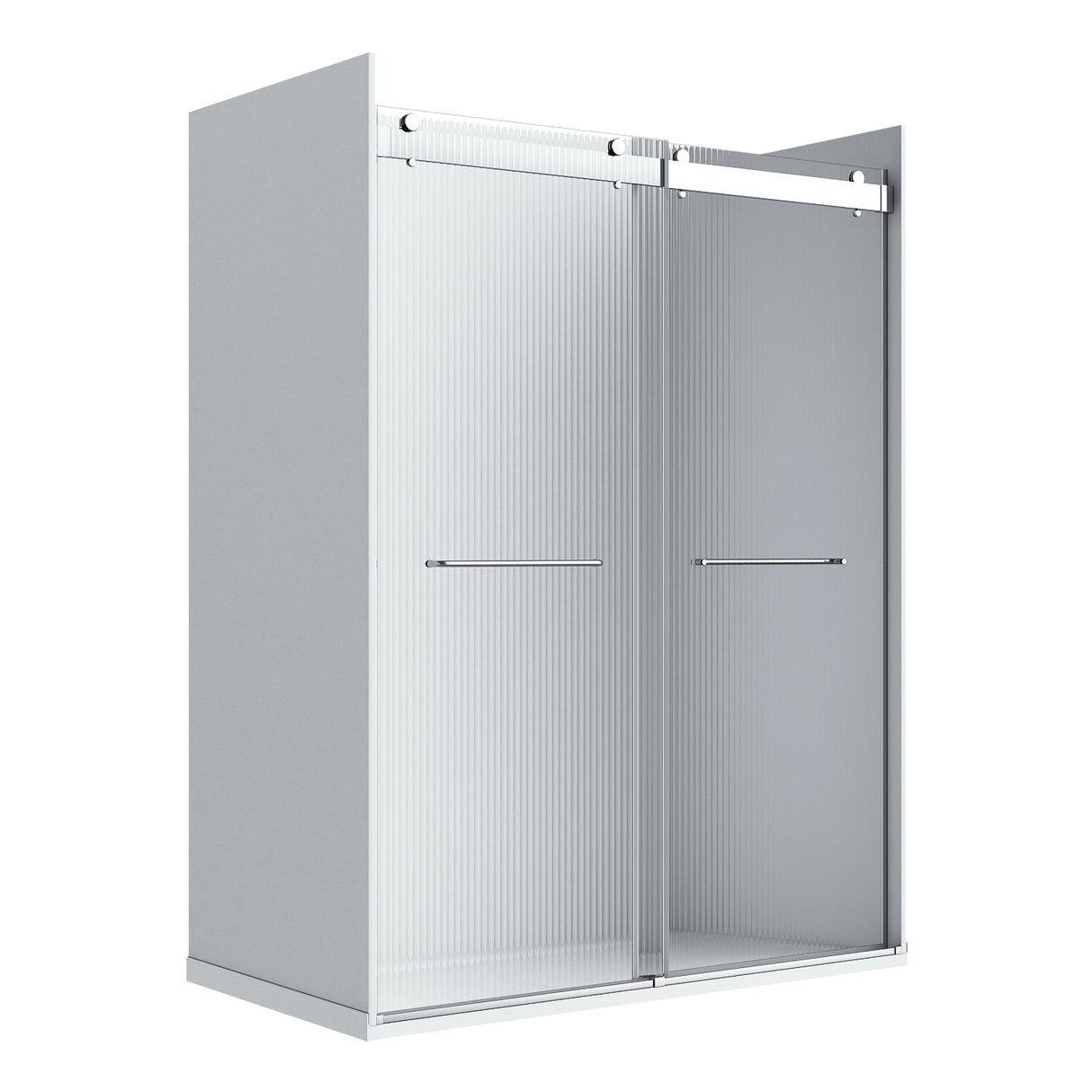 Flora 60 Fluted Glass - Chrome
