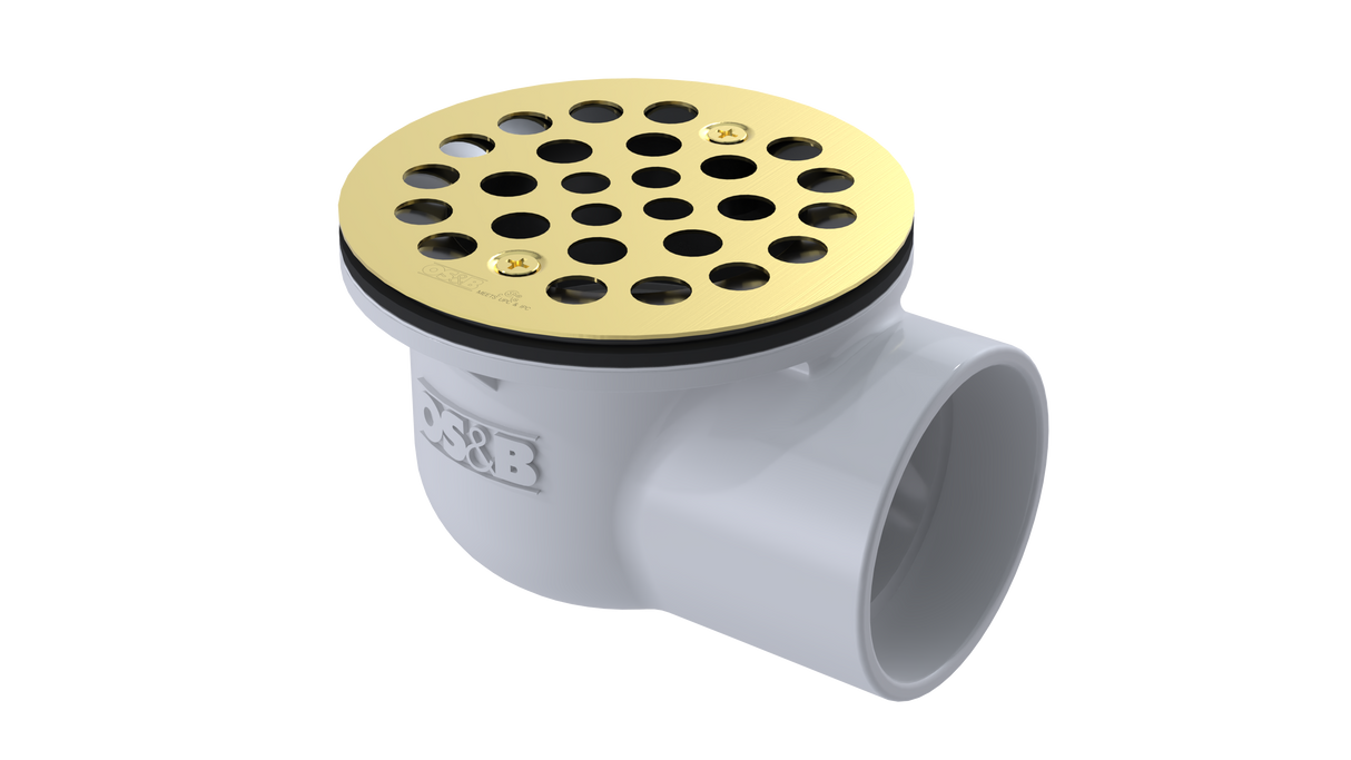 PVC Shower Drain with 2" Outlet for use with Molded Bases (SD352)