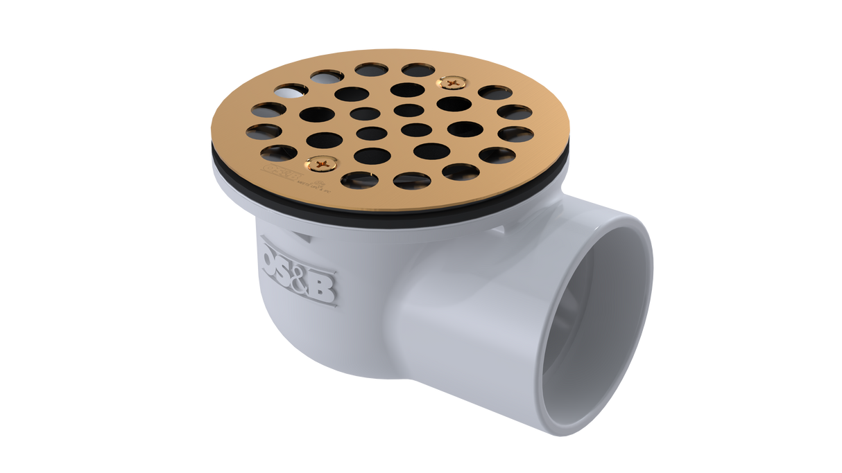 PVC Shower Drain with 2" Outlet for use with Molded Bases (SD352)