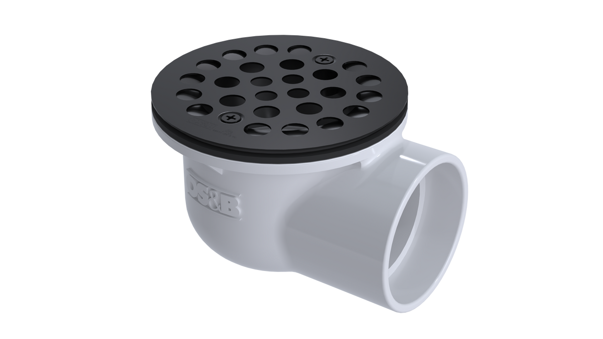 PVC Shower Drain with 2" Outlet for use with Molded Bases (SD352)