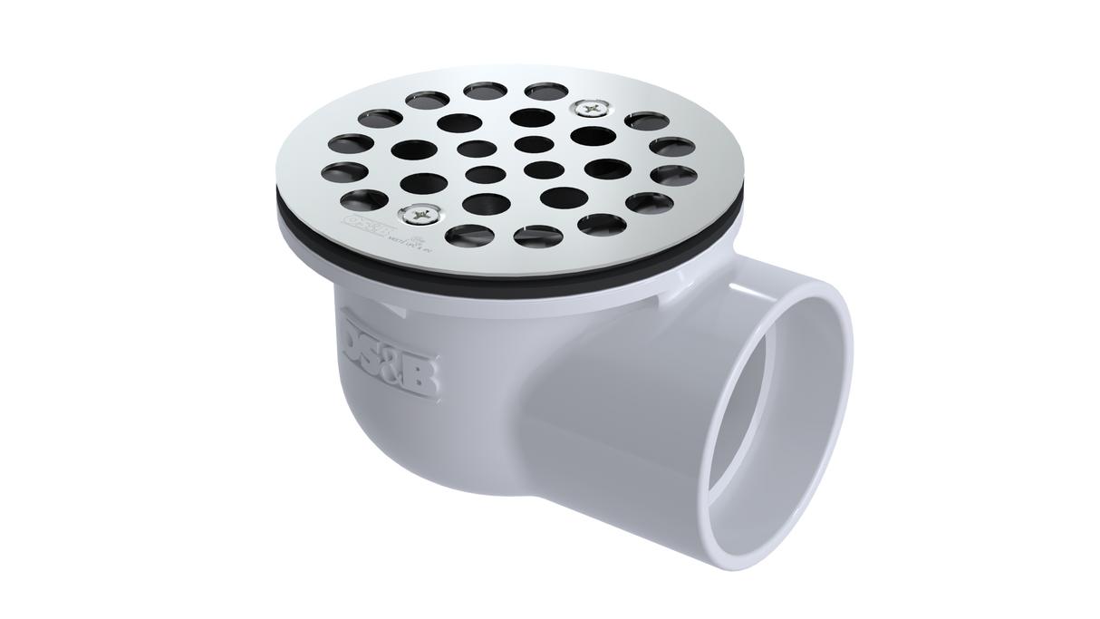 PVC Shower Drain with 2" Outlet for use with Molded Bases (SD352-SS)