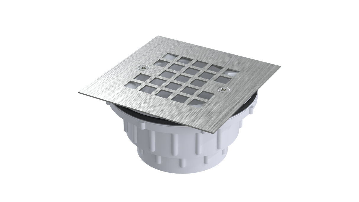 PVC Shower Drain with 2" Outlet for use with Molded Bases (SD355)