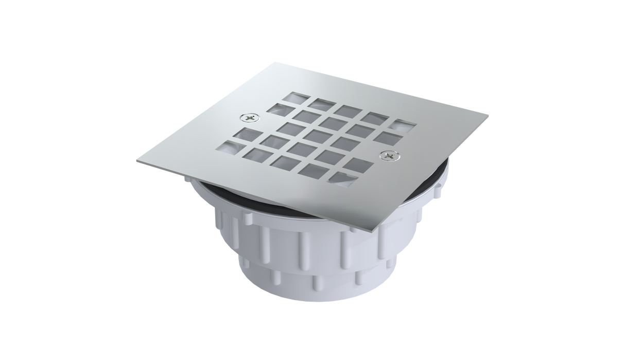 PVC Shower Drain with 2" Outlet for use with Molded Bases (SD355-SS)